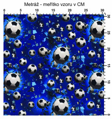 Výplněk (teplákovina) Sport fotbalové míče 180cm 250 g/m2